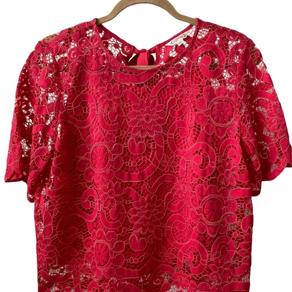 Nanette Lepore Pink Short Sleeves Top Medium - Picture 7 of 9